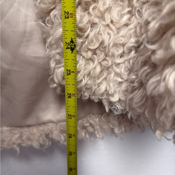 Abercrombie & Fitch Cream Sherpa Teddy Jacket Medium Cozy Boxy - Picture 4 of 9